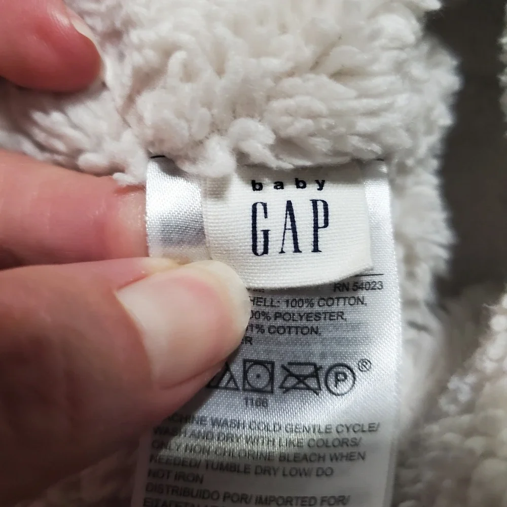 Baby Gap Kids Navy Blue Green Plaid Sherpa Lined Trapper Hat 18-24 Months 51cm